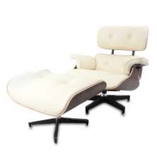 Poltrona e Puff Charles Eames Imb. Ecologico Premium Areia