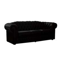 Sofá Chesterfield 3Lug. Mod. E Ecologico Preto