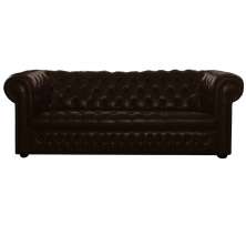 Sofá Chesterfield 3Lug. Mod. K Ecologico Café