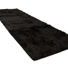 Tapete 2,00x0,60 Preto Shaggy Peludo Premium designer A
