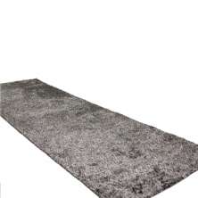 Tapete Passadeira 2,00x0,60 Preto Mescla Cinza Shaggy B