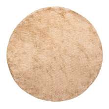 Tapete Redondo 1,50x1,50 Bege Mescla Shaggy Premium luxo B