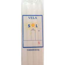 Vela Palito Tradicional Branca Nº 5 Kit c/24 maços de 8un