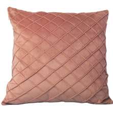 Capa De Almofada Drapeada Em Veludo - Rosa