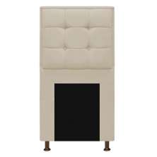 Cabeceira Copenhague 100 cm Solteiro Suede Bege - Amarena Móveis