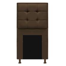 Cabeceira Copenhague 100 cm Solteiro Suede Marrom - Amarena Móveis