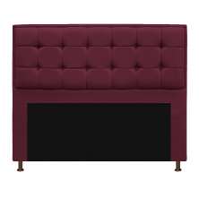 Cabeceira Copenhague 140 cm Casal Suede Bordô - Amarena Móveis