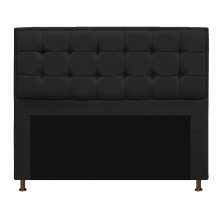 Cabeceira Copenhague 140 cm Casal Suede Preto - Amarena Móveis