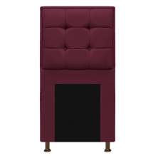 Cabeceira Copenhague 90 cm Solteiro Suede Bordô - Amarena Móveis