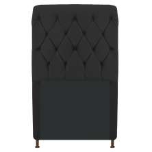 Cabeceira Estofada Cristal 100 cm Solteiro Com Capitonê Corano Preto- Amarena Móveis