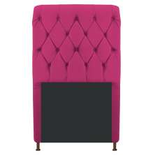 Cabeceira Estofada Cristal 100 cm Solteiro Com Capitonê Suede Pink - Amarena Móveis