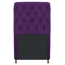 Cabeceira Estofada Cristal 100 cm Solteiro Com Capitonê Suede Roxo - Amarena Móveis