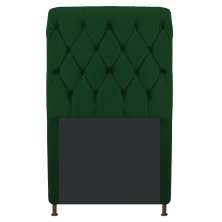 Cabeceira Estofada Cristal 100 cm Solteiro Com Capitonê Suede Verde - Amarena Móveis