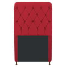 Cabeceira Estofada Cristal 100 cm Solteiro Com Capitonê Suede Vermelho- Amarena Móveis