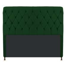 Cabeceira Estofada Cristal 140 cm Casal Com Capitonê Suede Verde - Amarena Móveis