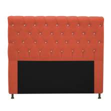 Cabeceira Estofada Cristal 160 cm Queen Size Com Strass Suede Terracota - Amarena Móveis
