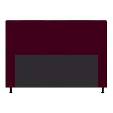 Cabeceira Estofada Dama 140 cm Casal Com Botonê  Suede Bordô - Amarena Móveis