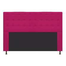 Cabeceira Estofada Dama 140 cm Casal Com Botonê  Suede Pink - Amarena Móveis