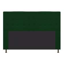 Cabeceira Estofada Dama 160 cm Queen Size Com Botonê Suede Verde - Amarena Móveis