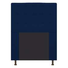Cabeceira Estofada Dama 90 cm Solteiro Com Botonê  Suede Azul Marinho - Amarena Móveis