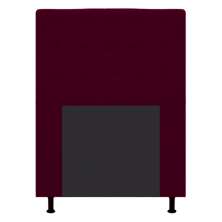 Cabeceira Estofada Dama 90 cm Solteiro Com Botonê  Suede Bordô - Amarena Móveis