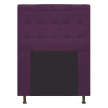 Cabeceira Estofada Dama 90 cm Solteiro Com Botonê  Suede Roxo - Amarena Móveis