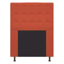 Cabeceira Estofada Dama 90 cm Solteiro Com Botonê  Suede Terracota - Amarena Móveis