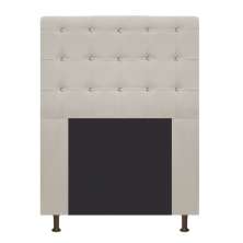 Cabeceira Estofada Dama 90 cm Solteiro Com Strass  Suede Bege - Amarena Móveis