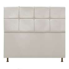 Cabeceira Estofada Damares 140 cm Casal Com Botonê  Suede Bege - Amarena Móveis