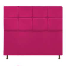 Cabeceira Estofada Damares 140 cm Casal Com Botonê  Suede Pink - Amarena Móveis