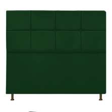 Cabeceira Estofada Damares 140 cm Casal Com Botonê  Suede Verde - Amarena Móveis