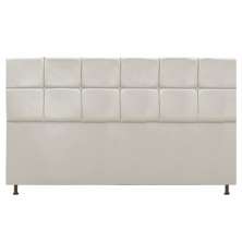 Cabeceira Estofada Damares 195 cm King Size Com Botonê Suede Bege - Amarena Móveis