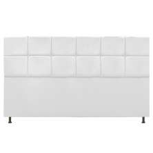 Cabeceira Estofada Damares 195 cm King Size Com Botonê Suede Branco - Amarena Móveis
