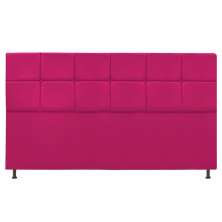 Cabeceira Estofada Damares 195 cm King Size Com Botonê Suede Pink - Amarena Móveis