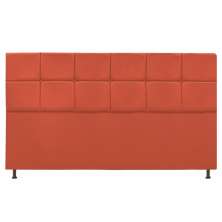 Cabeceira Estofada Damares 195 cm King Size Com Botonê Suede Terracota - Amarena Móveis