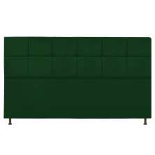 Cabeceira Estofada Damares 195 cm King Size Com Botonê Suede Verde - Amarena Móveis