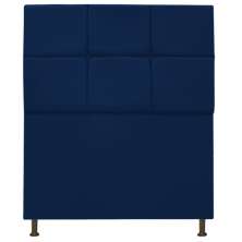 Cabeceira Estofada Damares 90 cm Solteiro Com Botonê  Suede Azul Marinho - Amarena Móveis