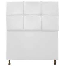 Cabeceira Estofada Damares 90 cm Solteiro Com Botonê  Suede Branco - Amarena Móveis