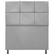 Cabeceira Estofada Damares 90 cm Solteiro Com Botonê  Suede Cinza - Amarena Móveis