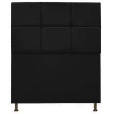 Cabeceira Estofada Damares 90 cm Solteiro Com Botonê  Suede Preto - Amarena Móveis