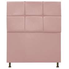 Cabeceira Estofada Damares 90 cm Solteiro Com Botonê  Suede Rosê - Amarena Móveis