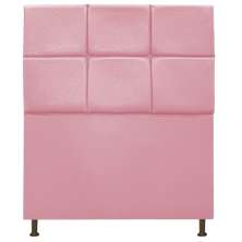 Cabeceira Estofada Damares 90 cm Solteiro Com Botonê  Suede Rosa Bebê - Amarena Móveis