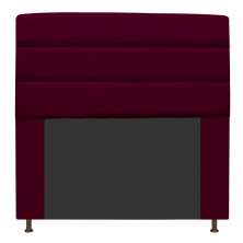 Cabeceira Estofada Turim 140 cm Casal  Suede Bordô - Amarena Móveis