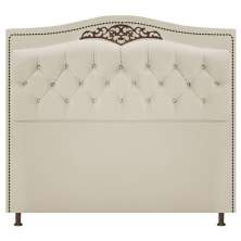 Cabeceira Estofada Yasmim 160 cm Queen Size Corano Bege - Amarena Móveis