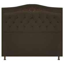 Cabeceira Estofada Yasmim 160 cm Queen Size Corano Marrom - Amarena Móveis