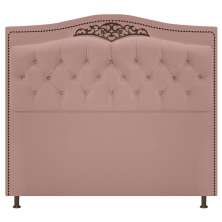 Cabeceira Estofada Yasmim 160 cm Queen Size Suede Rosê - Amarena Móveis