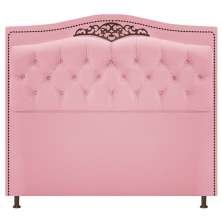 Cabeceira Estofada Yasmim 160 cm Queen Size Suede Rosa Bebê - Amarena Móveis