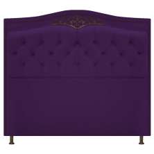 Cabeceira Estofada Yasmim 160 cm Queen Size Suede Roxo - Amarena Móveis