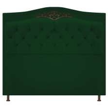 Cabeceira Estofada Yasmim 160 cm Queen Size Suede Verde - Amarena Móveis