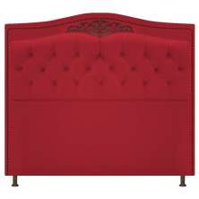 Cabeceira Estofada Yasmim 160 cm Queen Size Suede Vermelho - Amarena Móveis